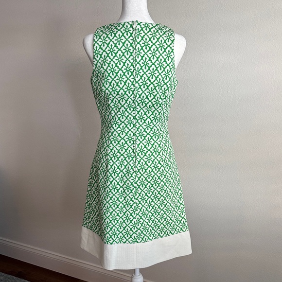 Badgley Mischka Green and White Patterned Mini Dress - Picture 6 of 10